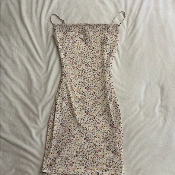 Floral Print Women's Bodycon Dress - Picture 2 of 5